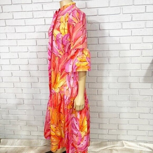 FARM Rio “Pink Ombre Bananas” Midi Dress – Size M – Tropical Statement Piece - Picture 6 of 9